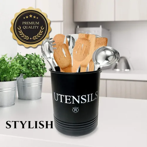 Vista 7 de Soporte para utensilios grandes Crocks Cocina (negro)