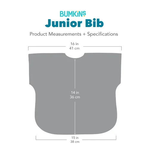 Vista 7 de Bumkins - Babero de manga corta para niña o niño, para niños pequeños de 1 a 3 años, tamaño grande, esencial imprescindible para niños pequeños