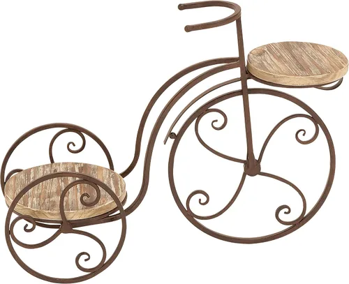 Vista 12 de Deco 79 68767 pie metálico para bicicleta, 36 x 26 pulgadas Gris