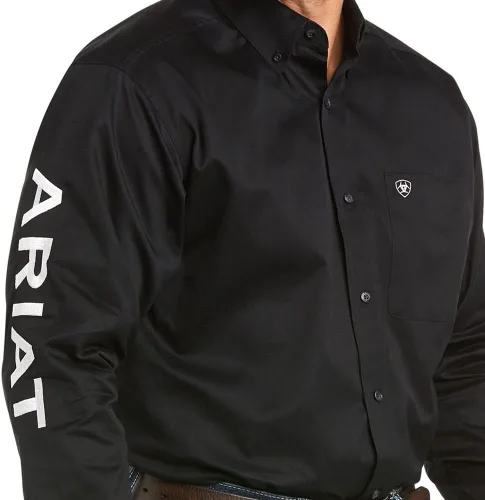 Vista 3 de Camisa lisa de Ariat, hecha de sarga para hombre
