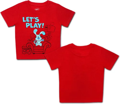 Vista 2 de Nickelodeon Blues Clues Boys Short Sleeve T-Shirt for Toddler GreyRedBlue