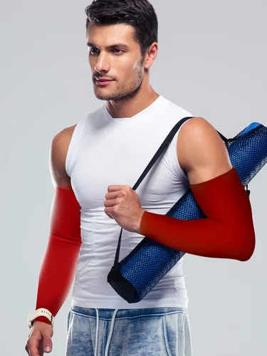 Vista 4 de Bememo 9 pares de mangas de protección UV, mangas de enfriamiento largas para brazos para hombres y mujeres
