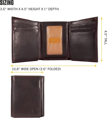 Vista 7 de Carhartt Carteras duraderas de cuero marrón aceitado, para hombre, disponibles en varios estilos