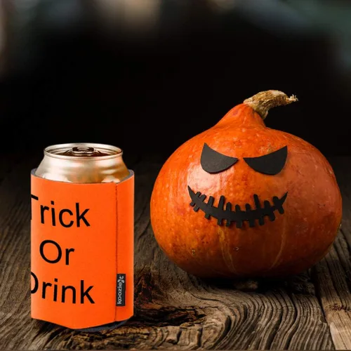 Vista 3 de Fundas para latas Enfriador de bebidas personalizado foto foto y texto Halloween Party Beer Can Cover