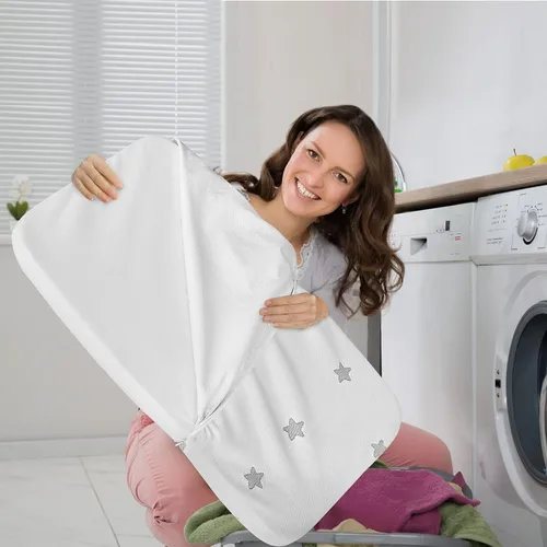 Vista 4 de Cubrecama de moisés para colchón de 18" x 32" RONBEI, QUTANIX, IKOMZY, Cuddor e Ingenuity Foldaway Rocking Bassinet, impermeable, transpirable
