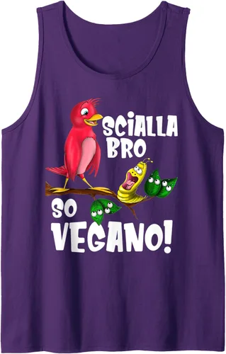 Vista 3 de Scialla Vegano divertente Animalista Vegetariano vegan funny Tank Top