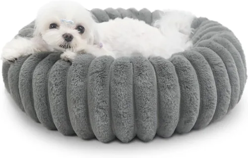 Vista 12 de Mini Dog Bed for Very Small Dogs & Cats Washable, Fluffy Round Extra Small Kitten Beds for Indoor Kittens, Ultra-Soft Tiny Puppy Cat Donut Bed for