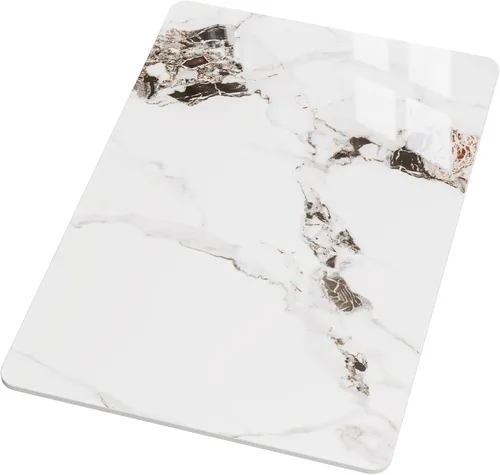 Vista 25 de Mesa rectangular de 23.6 x 11.8 pulgadas, mesa de piedra sinterizada negra, repuesto y cubierta de mármol para escritorio, resistente a los arañazos