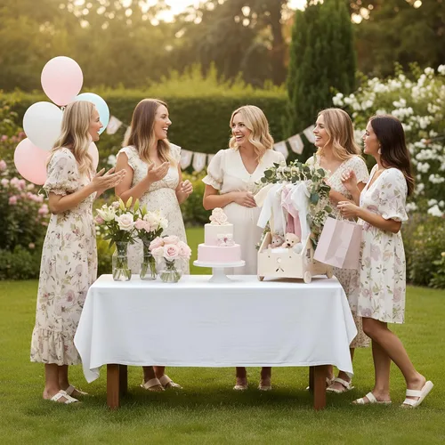 Vista 4 de Armario de madera para baby shower con ruedas empujables, cesta de baby shower personalizada, regalo de bienvenida para niños recién nacidos