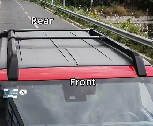Vista 6 de Barra transversal de aluminio para portaequipajes de techo, color negro, 4 unidades, para Ford Bronco 2021-2023