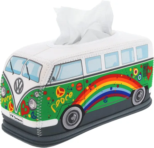 Vista 7 de BRISA VW Collection Volkswagen - Dispensador de neopreno para pañuelos de papel, pañuelos cosméticos o servilletas en diseño de autocaravana T1