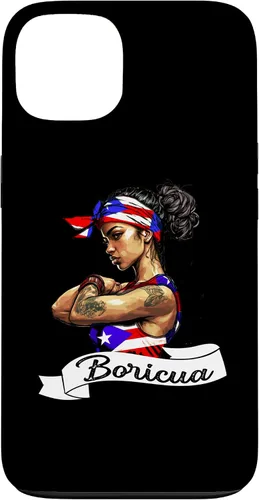 Vista 7 de Funda para iPhone 16 chica puertorriqueña Boricua Puerto Rico Flag Pride Mujer