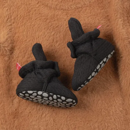 Vista 39 de Botines de forro polar para bebés, niños y niñas, pantuflas antideslizantes con agarre suave, zapatos de calcetín para recién nacidos, cuna