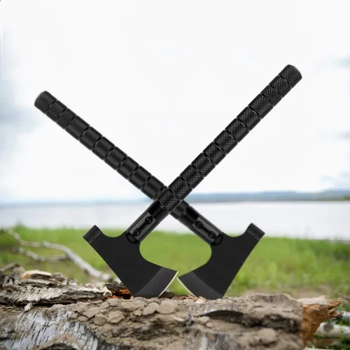 Vista 7 de LIANTRAL - Hacha de camping plegable, hacha de supervivencia táctica para campamento en el exterior