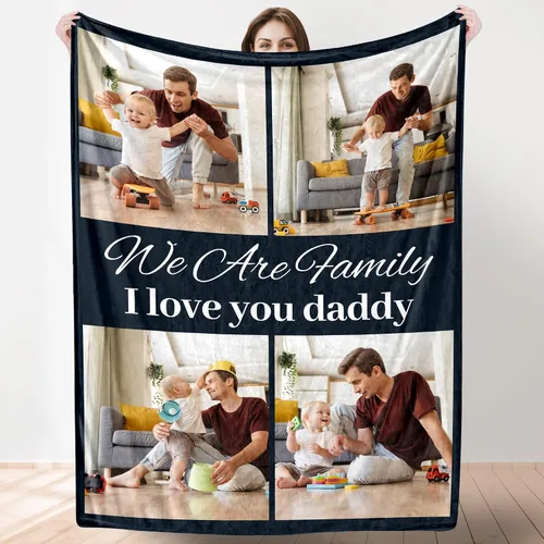 Vista 13 de Artsadd Manta personalizada con collage de texto fotográfico, manta de fotos personalizada para hombres, mujeres, él o ella, manta personalizada