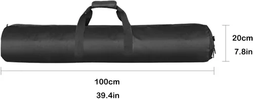 Vista 5 de Meking Bolsa de transporte acolchada de 39 pulgadas, funda de transporte resistente para trípode de fotografía con correa para soportes de luz