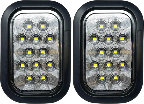Vista 12 de All Star Truck Parts 5x3 2x Luz de señal intermitente de ámbar rectangular de 15 LED, luz de giro, luz de parqueo, luz de remolque, luz para 2