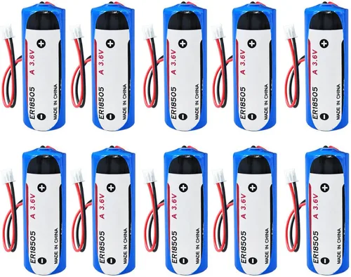 Vista 8 de WEIMAA - Paquete de 10 baterías de litio ER18505 de 3.6 V 4000 mAh tamaño A batería de litio primaria con conector 2.0 10 Pack