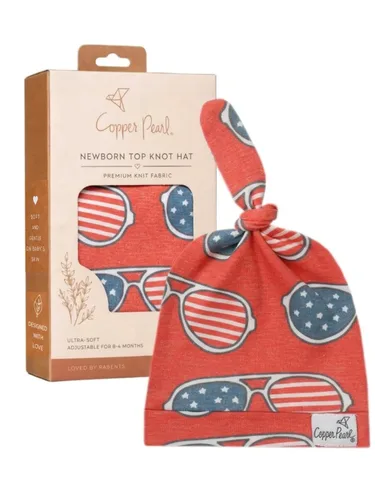 Vista 138 de Gorro de bebé con nudo superior elástico suave "Fern" por Copper Pearl