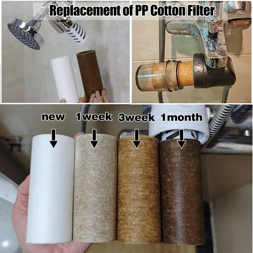 Vista 5 de Miniwell Sistema de filtro de ducha - Purifica el agua, reduce el agua dura y el cloro, suaviza la piel y el cabello Filtro de baño