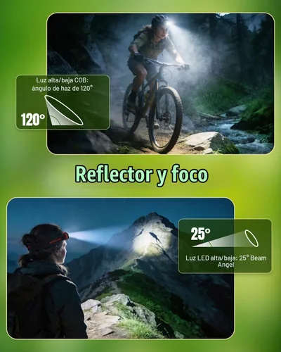 Vista 4 de Paquete de 2 faros delanteros recargables, regalos de calcetines de Navidad