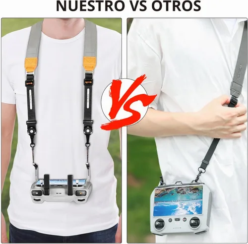 Vista 4 de Cordón de cuello para RC y RC 2 y RC Pro, para DJI Flip, DJI Air 3S/Air 3, Mini 4 Pro, 2S, Mini 3/3 Pro Correa de cuello portátil con control