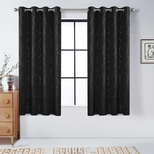 Vista 56 de BUHUA - Paneles de cortinas opacas para sala de estar, cortinas grises con aislamiento térmico, cortinas de ventana para dormitorio - 72 pulgadas