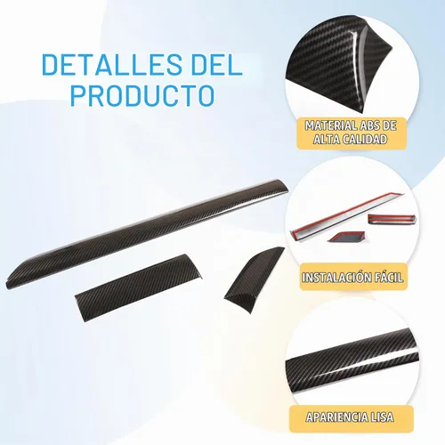 Vista 6 de Panel de instrumentos de control central de ABS, panel decorativo para Toyota Tundra 2014-2021, posición de conducción, ajuste lateral, 3 piezas