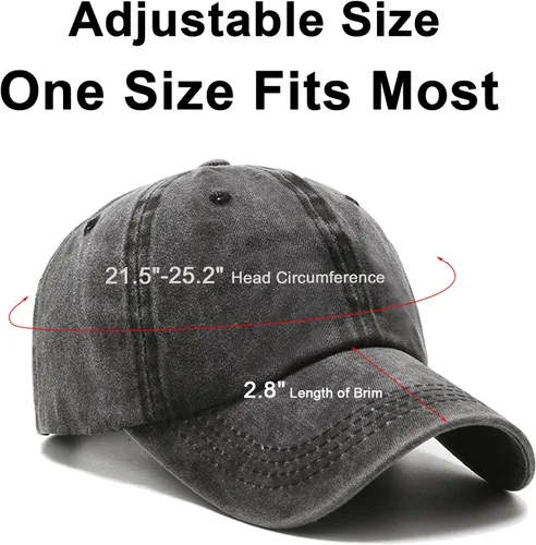 Vista 4 de PFFY 2 Packs Vintage Washed Distressed Baseball Cap Golf Dad Hat for Men Women