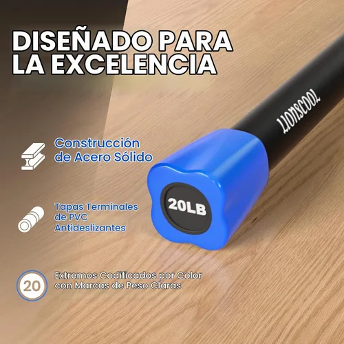 Vista 3 de LIONSCOOL Barbell Weighted Workout Bar