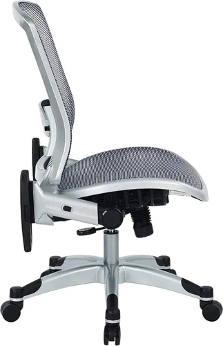 Vista 6 de Space Seating Silla de oficina de rejilla de aire ejecutiva serie 317 con respaldo de malla transpirable, soporte lumbar, control de inclinación