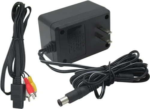 Vista 5 de Cable de alimentación adaptador de CA con cable AV para sistemas Super Nintendo SNES