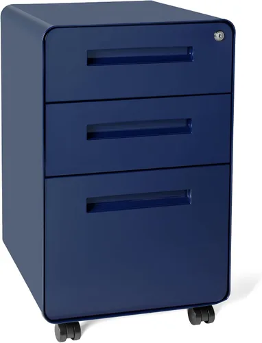 Vista 17 de Laura Davidson Furniture Stockpile Archivador de 3 Cajones con Cerradura - Archivador de Metal Bajo Escritorio de Oficina, Carpetas de Archivo