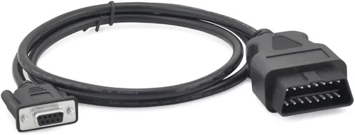 Vista 2 de iKKEGOL 1M 3.3ft DB9 Serial RS232 Puerto hembra a macho OBD2 OBDII 16 Pin OBD Adaptador de cable de extensión de diagnóstico Conector de cable