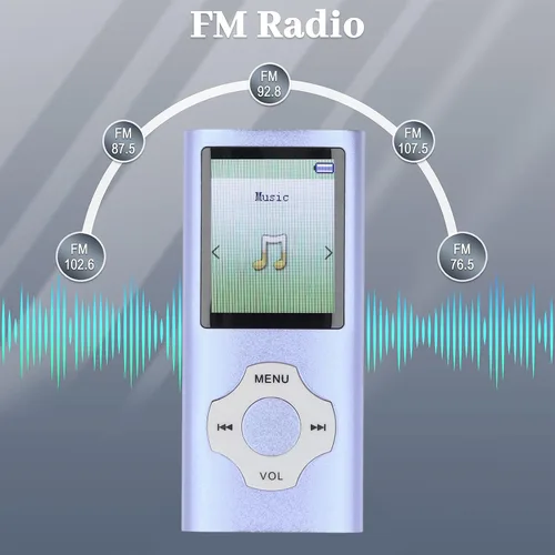 Vista 5 de MP3 Player MP4 Player Digital Audio Player 1.8 Inch Color Screen 16GB Memory Card HiFi Lossless Sound with Expandable Storage for Study Fitness