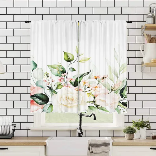 Vista 15 de Cortinas con estampado de leopardo de 42 pulgadas de ancho x 63 pulgadas de alto, para sala de estar y dormitorio, decoración de guepardo