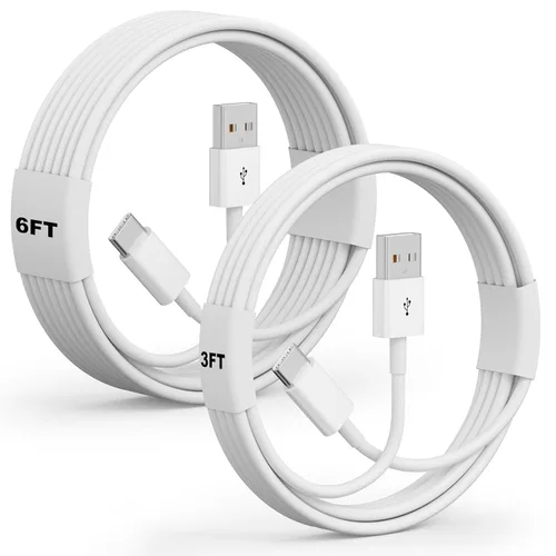 Vista 9 de 2Pack USB A to USB C Cable for iPhone 18/17/16/15 All Series (Black-3 ft) Cargador de coche tipo C 3A carga rápida y transferencia de datos de 480