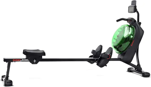 Vista 10 de Máquina de remo acuático Elite de Sunny Health & Fitness con tanque vertical de alta resistencia dinámica, entrenamiento de cuerpo completo de bajo