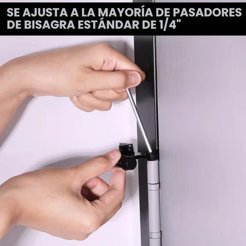 Vista 6 de Funrous - Tope de puerta de satén ajustable, 24 unidades, color negro