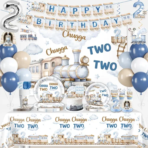 Vista 8 de Xynic 216 piezas de decoraciones de cumpleaños número 11 para niños, sirve a 25 personas, juego completo de vajilla de papel que incluye pancarta