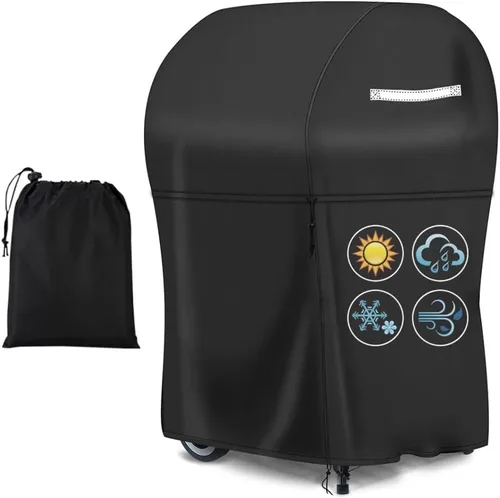 Vista 9 de Cubierta redonda para parrilla Weber de 22 pulgadas al aire libre impermeable para parrillas de carbón Kettle - Cubiertas para parrilla de carbón