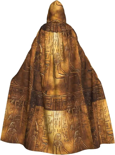 Vista 2 de Jeroglíficos egipcios antiguos textos de Halloween, mago de bruja, capa de Navidad, cosplay para adultos, disfraz de fiesta