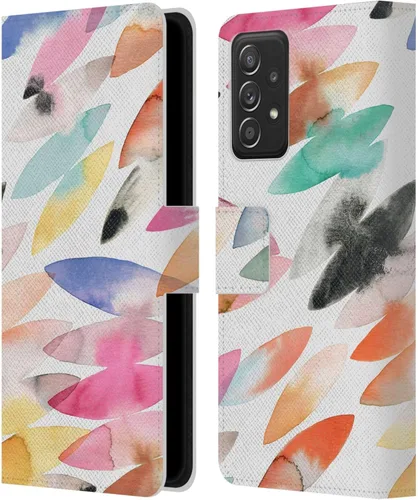 Vista 8 de Head Case Designs Officially Licensed Ninola Color Joy Pattern Abstract Leather Wallet Case Compatible with Samsung Galaxy A53 5G (2022)