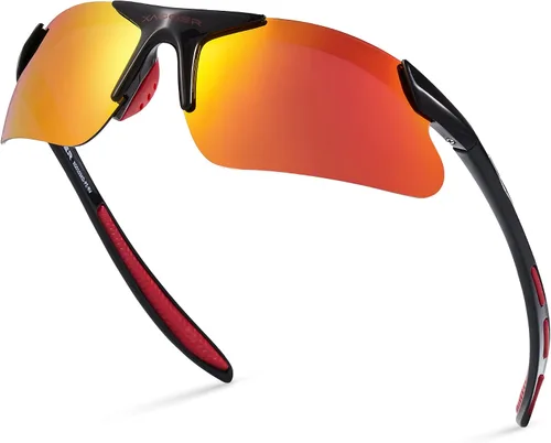 Vista 29 de Gafas de sol deportivas polarizadas para niños y niñas, gafas de béisbol y sóftbol, montura TR90