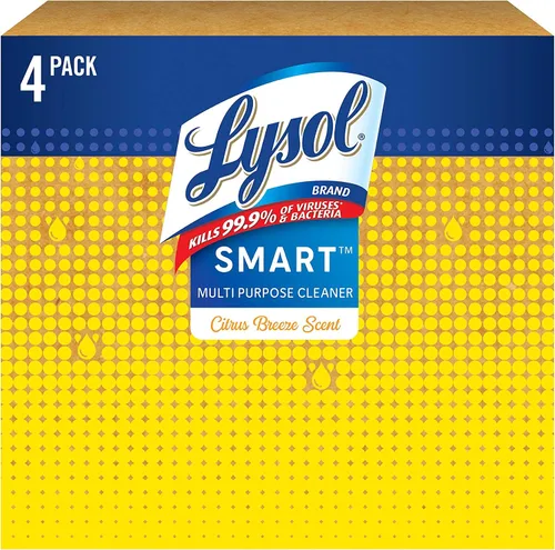 Vista 2 de Lysol Cartuchos de recarga inteligentes limpiador multiusos, brisa de cítricos, para desinfectar y limpiar, 4 quilates, el embalaje puede variar