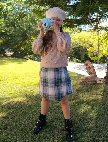 Vista 9 de Arshiner Suéter de manga farol con cuello redondo para niñas de 5 a 13 años