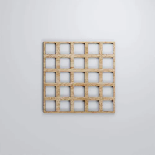 Vista 5 de 7 3/8"W X 7 3/8"H Extra Pequeña Manchester Decorativos Paneles De Pared De Madera De Calado, Roble Rojo