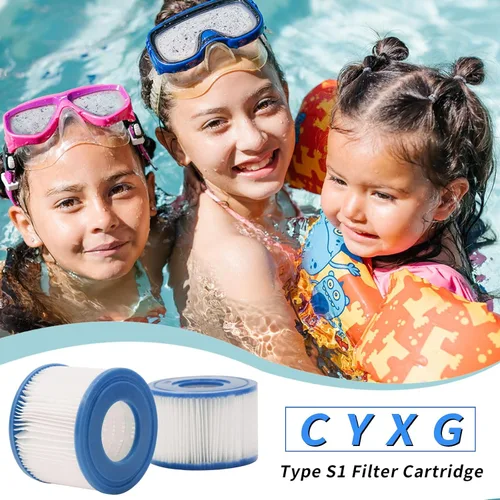 Vista 4 de Cartuchos de filtro de piscina, cartuchos para filtro de piscina sobre el suelo, accesorio de cartucho para uso en bomba de filtro de piscina fácil