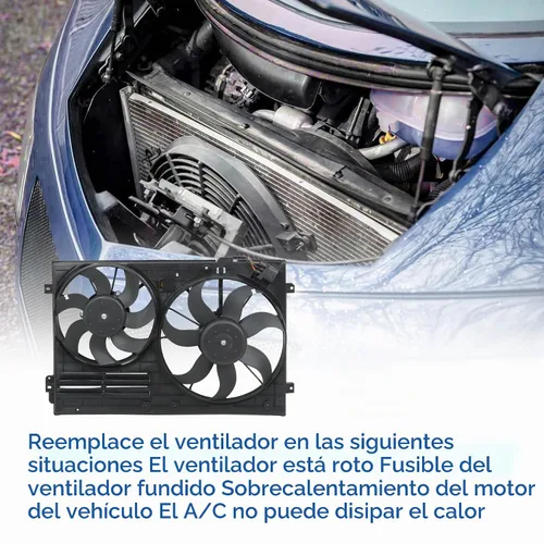 Vista 4 de Reemplazo del ventilador de refrigeración del radiador para A3 Jetta CC Beetle 1.8L 1.9L