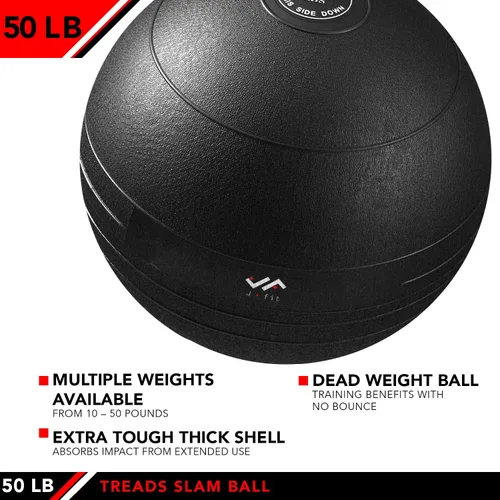 Vista 3 de JFIT Slam Ball Negro